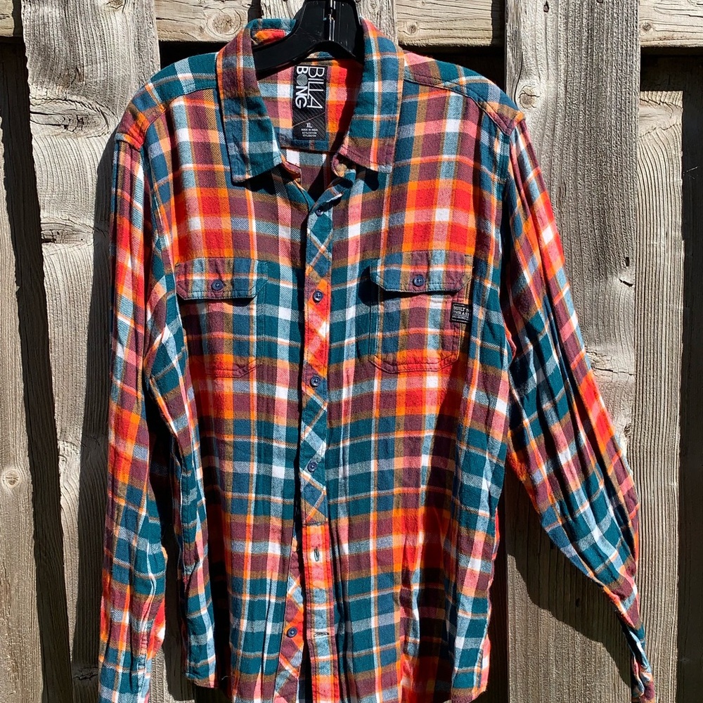 Billabong Multicolored Flannel Shirt XL